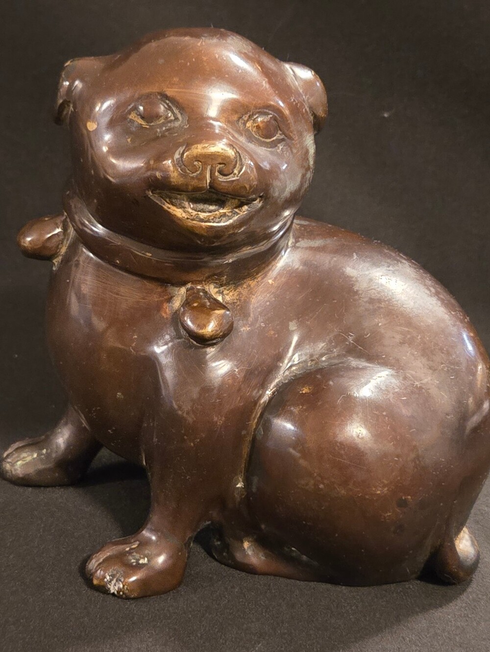 Mid 20th Century Bronze Taisho Style Puppy Dog